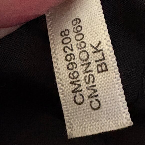 Calvin Klein Black Faux Leather Mens Bomber Jacket Zipper Pockets XL - Picture 10 of 10